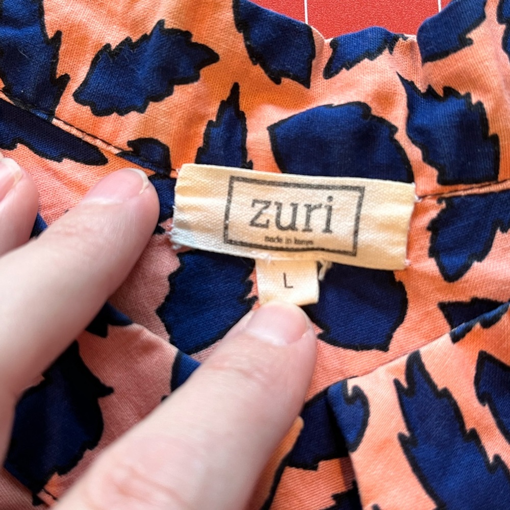 *SOLD* Zuri Kenya dress ‘Loose Leaf’ - Picture 3 of 7